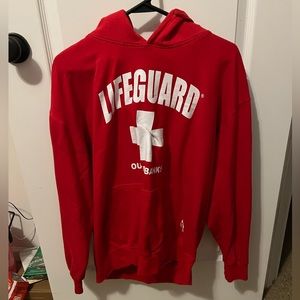 Outer banks Lifeguard Red Large Hoodie